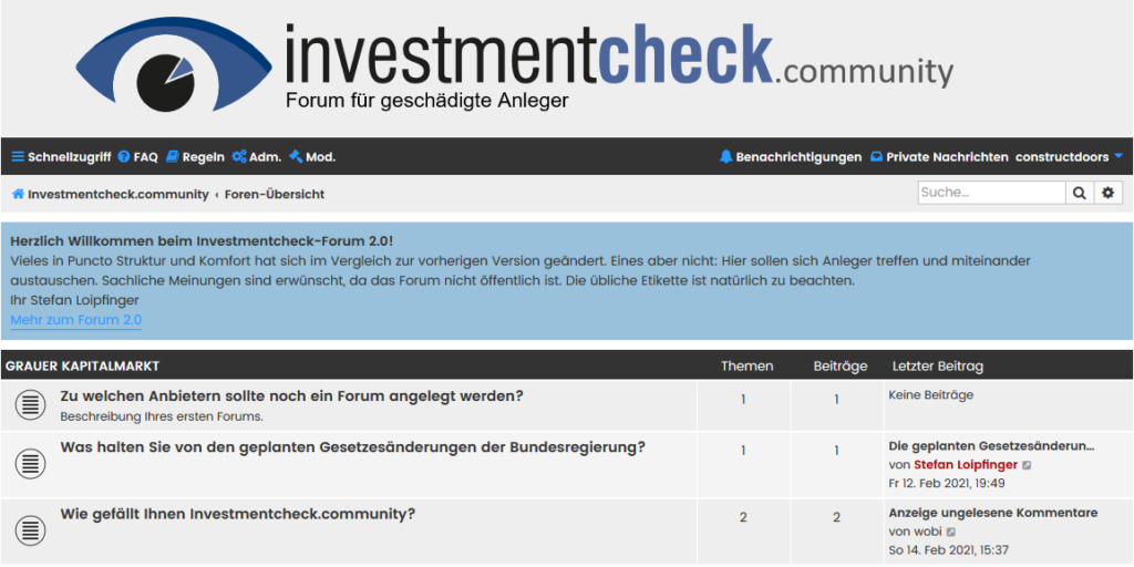 Forum Investmentcheck.community