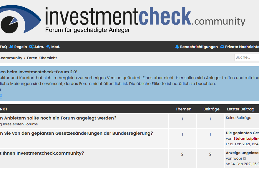 Forum Investmentcheck.community